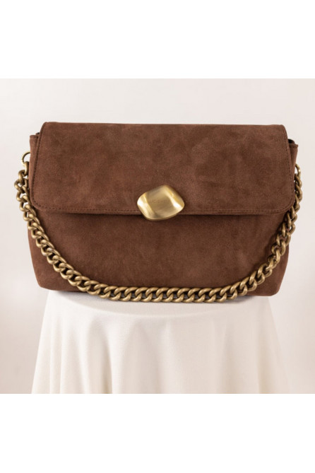 CIARA LARGE (brown suede genuine leather)