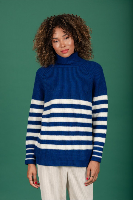 Mattias knit sweater (Intense Blue) (Στο προϊόν αυτό δεν γίνεται επιστροφή)