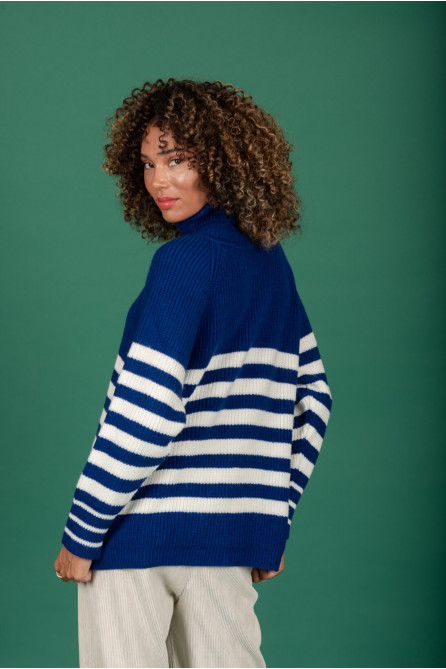 Mattias knit sweater (Intense Blue) (Στο προϊόν αυτό δεν γίνεται επιστροφή)