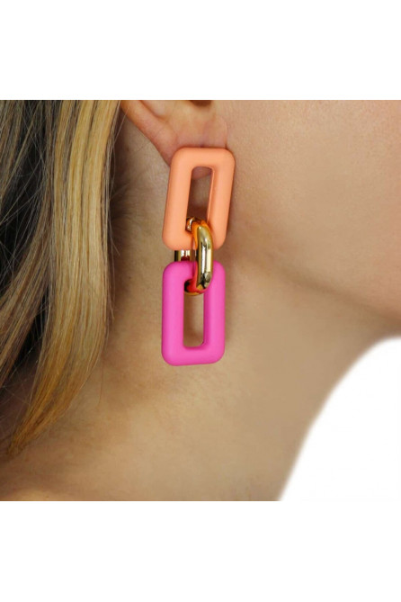 Mahogany Earrings Pink